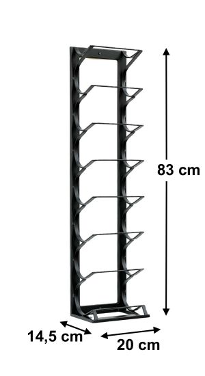 Preview: DanDiBo Weinregal Etude Wand & Stand Metall Schwarz 96318 Flaschenständer für 8 Flaschen Flaschenregal Flaschenhalter Weinflaschenregal