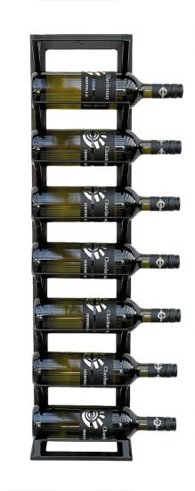 DanDiBo Weinregal Etude Wand & Stand Metall Schwarz 96318 Flaschenständer für 8 Flaschen Flaschenregal Flaschenhalter Weinflaschenregal