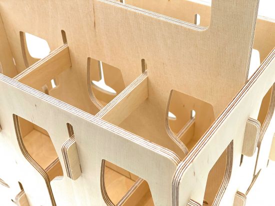 DanDiBo Weinträger Holz 6 Flaschen Flaschenträger 96142 Flaschentasche Weinkorb Weintasche