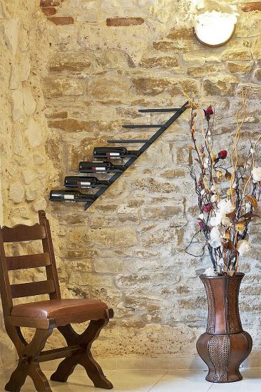 Weinregal Diagon Links 100cm aus Metall Flaschenhalter Flaschenständer Wandregal