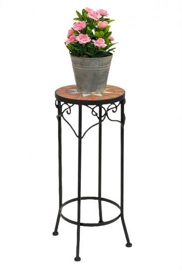 DanDiBo flower stool mosaic round 54 cm flower stand 12011 side table plant stand mosaic table