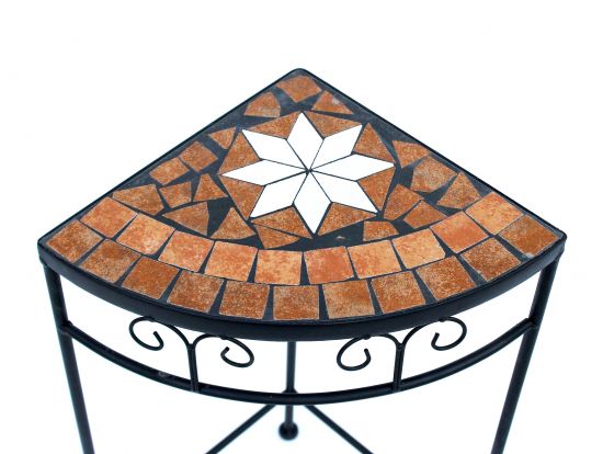 Preview: Blumenhocker Merano Mosaik 12013 Blumenständer 52cm Hocker Eckregal Tisch