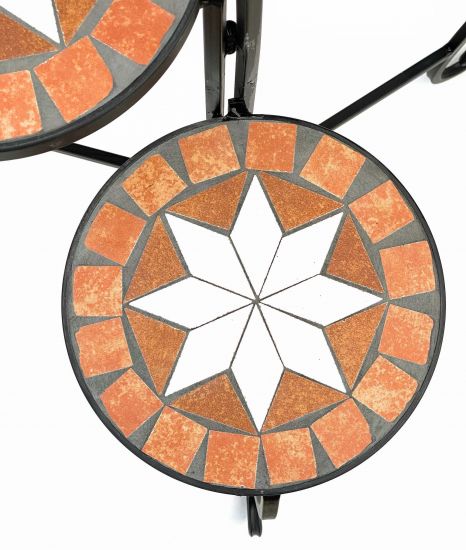 Preview: Blumentreppe Merano 12020 Mosaik 55cm Blumenständer Blumenregal Blumenhocker