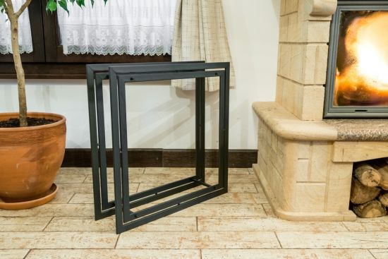 Kaminholzregal Square Kaminholzständer 70cm Holzkorb Kaminholzhalter Holzregal