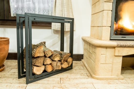 Kaminholzregal Square Kaminholzständer 70cm Holzkorb Kaminholzhalter Holzregal