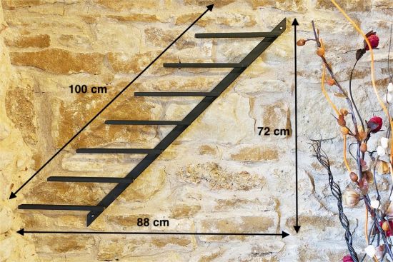 Preview: Weinregal Diagon Links 100cm aus Metall Flaschenhalter Flaschenständer Wandregal