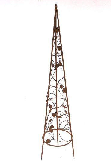 Preview: Rankhilfe Pyramide 082547 aus Metall M-118cm Kletterhilfe Rankgerüst Ranke