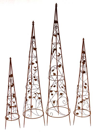 Rankhilfe Pyramide 082547 Metall 4er Set 95, 118 ,142, 164cm Kletterhilfe Ranke