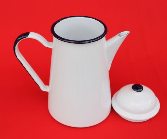 Preview: Coffee can No. 578TB enamelled 22cm 1,3 L Water can Jug Watering can Enamel (white)