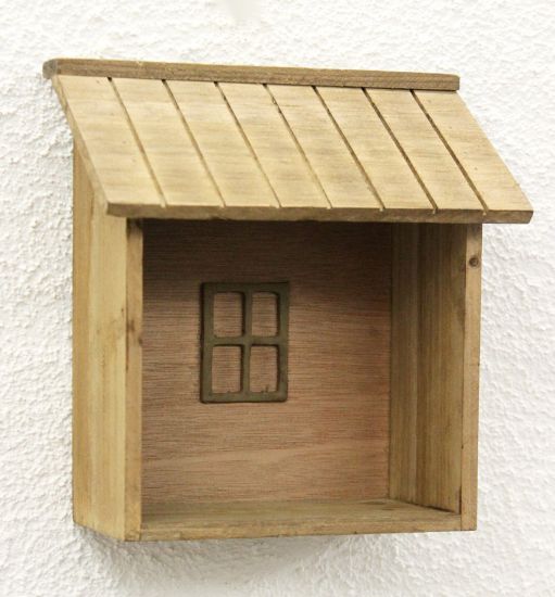 Preview: Setzkasten YX-14B215 Wandregal shabby H-22cm Sammlervitrine Küchenregal Regal