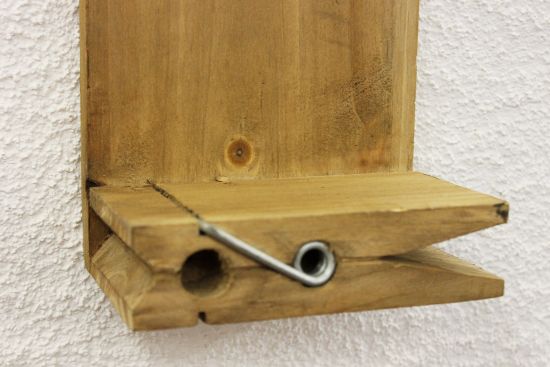 Preview: Wandregal 14B460 Setzkasten Wäscheklammer 39cm Wandkonsole Küchenregal Konsole