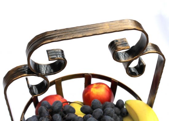 Preview: Etagere Obstkorb 10-320 Gemüsekorb 62cm Küchenregal mit 2 Körbe Obstschale Korb