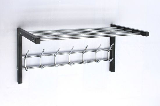 Preview: Wandgarderobe mit Hutablage Art.389 Garderobe 70cm Kleiderhaken Wandregal Haken