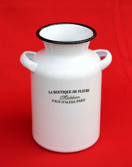 Vase 51218 storage jar 20 cm jug enamelled container enamel jar enamel