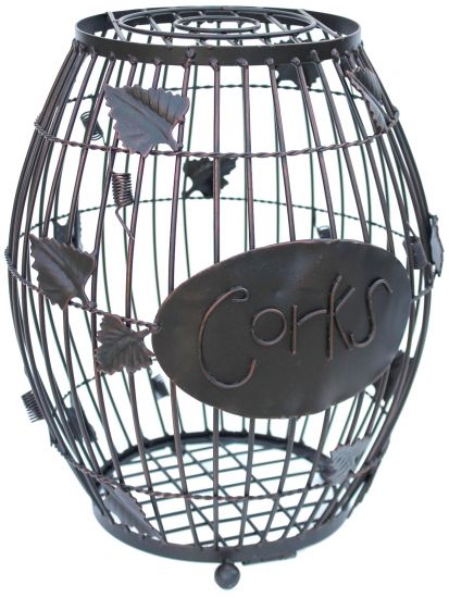 Preview: Korkensammler 100128 Korkeneimer 37cm Korken Tischmülleimer Weinfass Fass