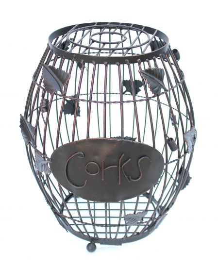 Korkensammler 100128 Korkeneimer 37cm Korken Tischmülleimer Weinfass Fass