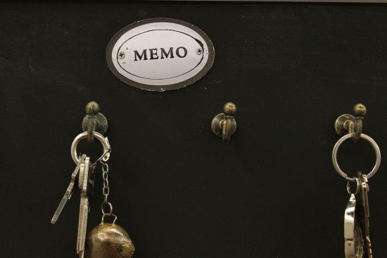 Note board with key strip 12676 Chalkboard 40 cm Memo board Info board Hook