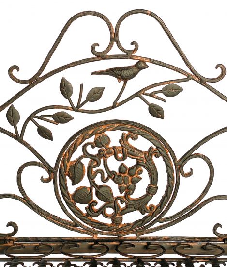 Preview: Regal Metall Vintage 1844 Standregal Antik 123 cm Bücherregal Küchenregal Klappregal