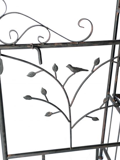 DanDiBo rose arch with door metal 18602 archway garden gate iron climbing aid trellis arched gate