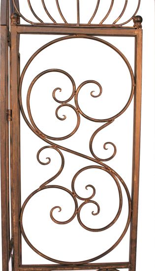 DanDiBo Rosenbogen mit Tür Tor aus Metall 120853 Rundbogen Antik Torbogen Gartentor Rankhilfe Schmiedeeisen