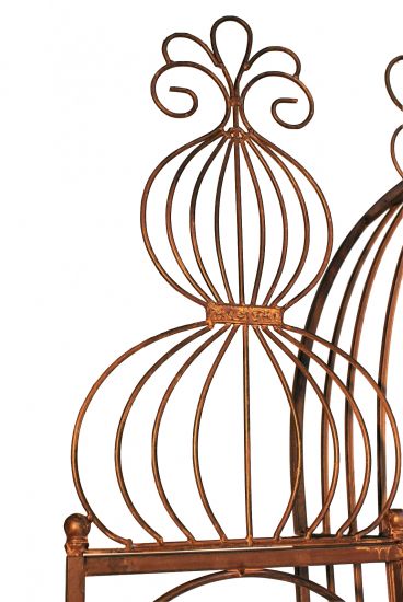 Preview: DanDiBo Rosenbogen mit Tür Tor aus Metall 120853 Rundbogen Antik Torbogen Gartentor Rankhilfe Schmiedeeisen