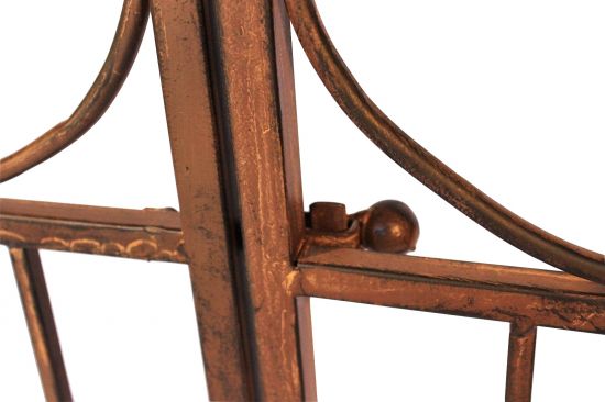 DanDiBo Rosenbogen mit Tür Tor aus Metall 120853 Rundbogen Antik Torbogen Gartentor Rankhilfe Schmiedeeisen