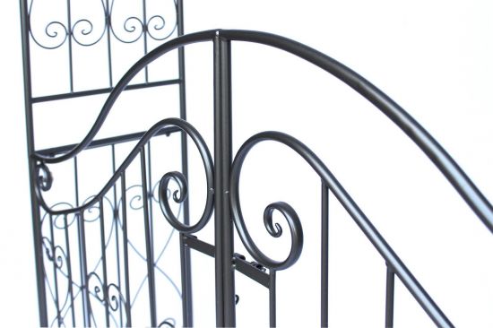 Rose arch with gate 131872 made from metal Garden gate 282x160cm Plant support
