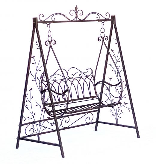 DanDiBo Hollywood swing metal 2 seater antique vintage 1868 wrought iron garden swing garden