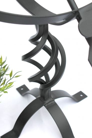 DanDiBo Sonnenuhr Garten Groß Metall Schwarz Schmiedeeisen Deko Wetterfest 70 cm Gartenuhr Uhr Deko