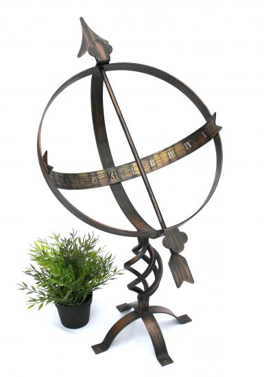DanDiBo Sonnenuhr Garten Groß Metall Patina Schmiedeeisen Deko Wetterfest 70 cm Gartenuhr Uhr Deko