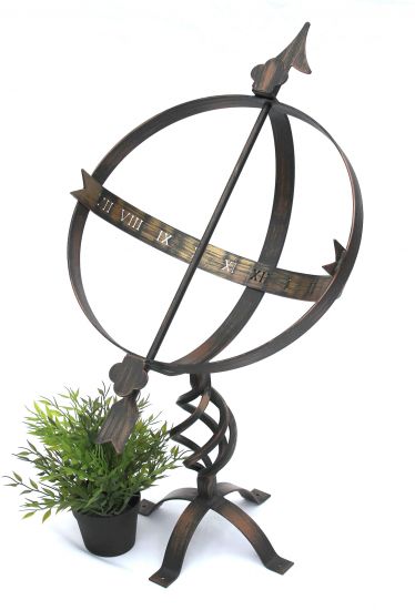 DanDiBo Sonnenuhr Garten Groß Metall Patina Schmiedeeisen Deko Wetterfest 70 cm Gartenuhr Uhr Deko