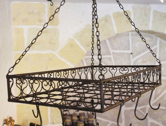Preview: Topfhänger Cocina Pfannenhänger 60 cm Deckenregal Hängeregal Hänger Wurstkrone