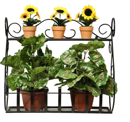 Preview: Wandblumenhalter Sebino Blumenständer aus Metall Wandregal Blumenregal Regal