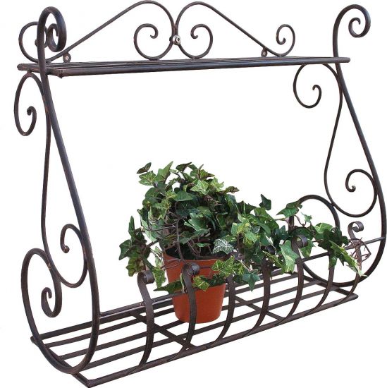 Wandblumenhalter Sebino Blumenständer aus Metall Wandregal Blumenregal Regal