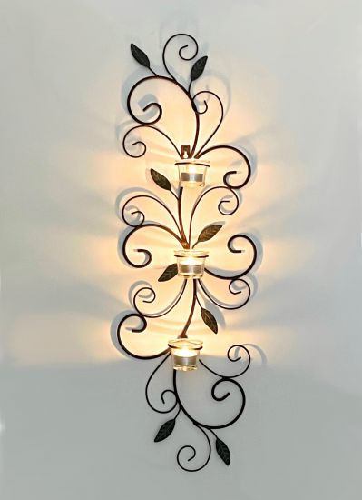 DanDiBo wall tealight holder metal wall 131001 tealight holder 75 cm sconce candle holder wall candle holder wall decoration