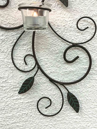 DanDiBo wall tealight holder metal wall 131001 tealight holder 75 cm sconce candle holder wall candle holder wall decoration
