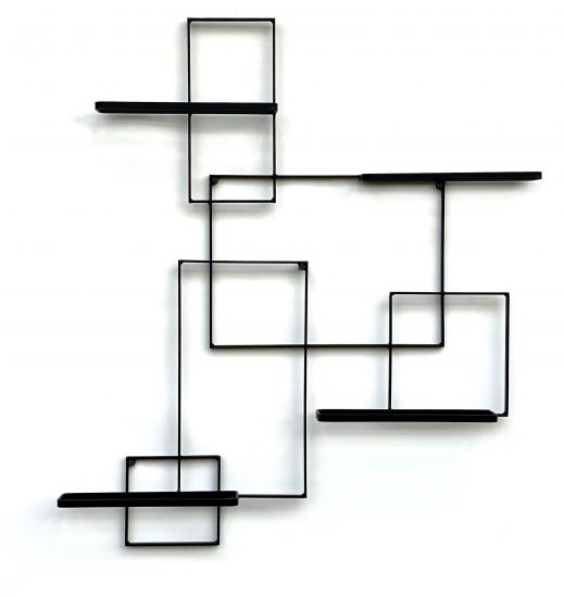 Preview: Weinregal Metall Schwarz Black Line Flaschenständer Flaschenregal Flaschenhalter Wandregal