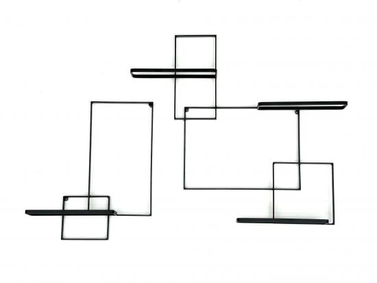 Weinregal Metall Schwarz Black Line Flaschenständer Flaschenregal Flaschenhalter Wandregal