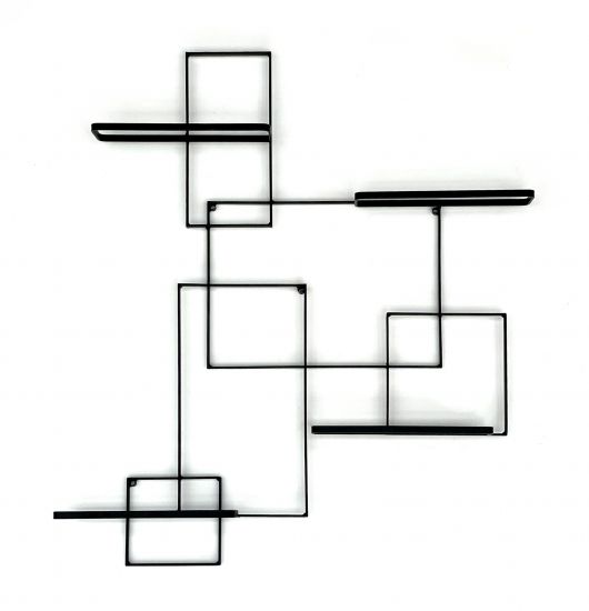 Weinregal Metall Schwarz Black Line Flaschenständer Flaschenregal Flaschenhalter Wandregal