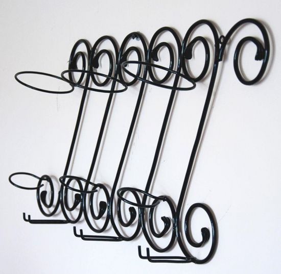 Preview: Weinregal "Tinto" Flaschenständer Metall 60cm Flaschenhalter Wan