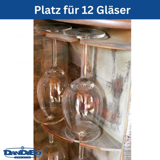 Preview: DanDiBo Weinregal Holz Stehend Rustikal Weinfass Flaschenregal 1486 Beistelltisch Schrank Fass Weinbar