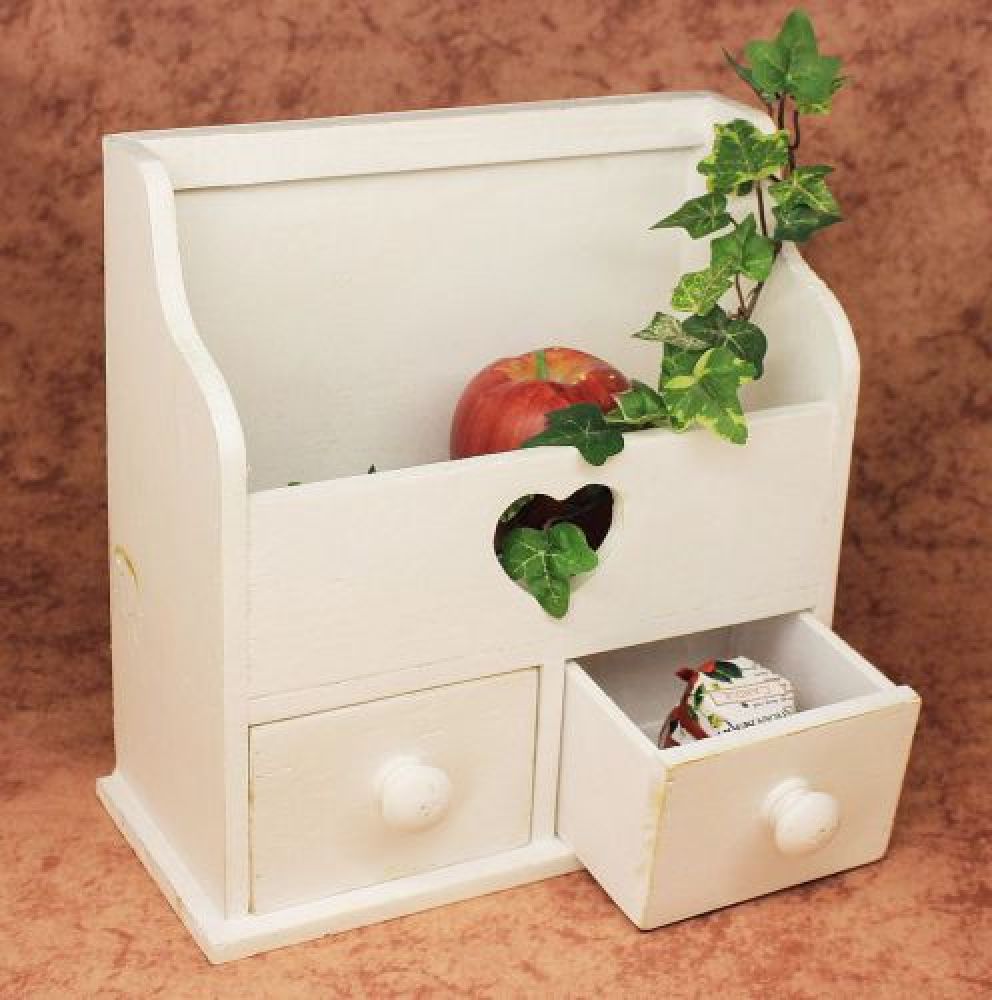 Minikommode Kommode mit 2 Schubladen 12236 Regal 28cm Schmuckkasten Shabby Regal