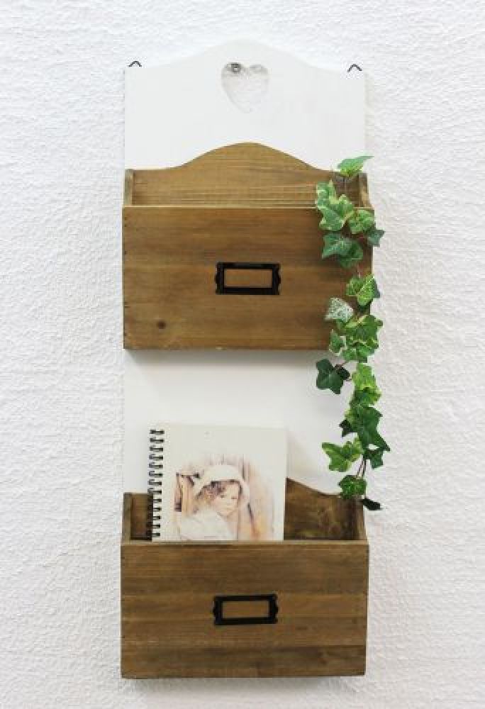 Wandregal mit Herz 12028 Regal 60cm Vintage Shabby Landhaus Küchenregal Weiß