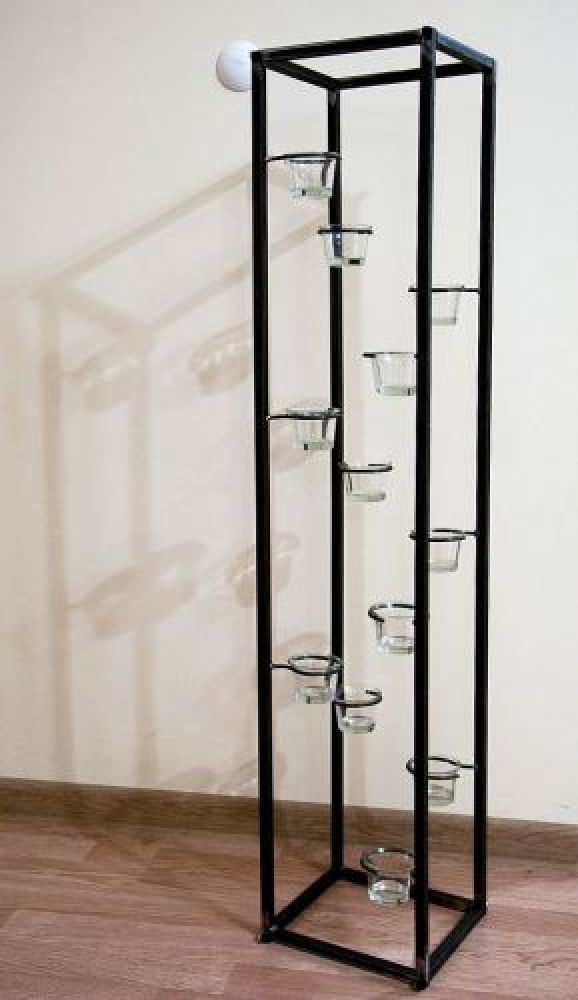 Lichtsäule Teelichthalter 100cm Teelicht Ständer für 12 Teelichter 93004 Kerzenhalter