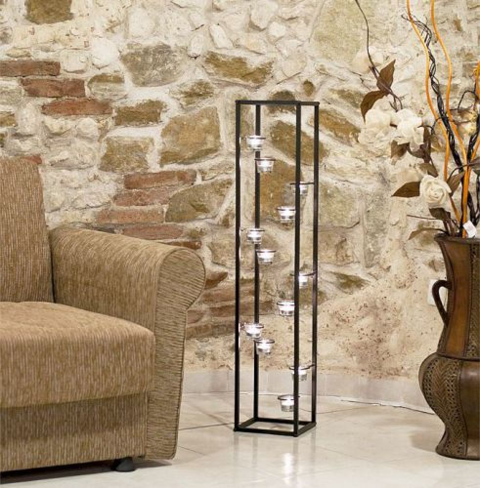 Lichtsäule Teelichthalter 100cm Teelicht Ständer für 12 Teelichter 93004 Kerzenhalter