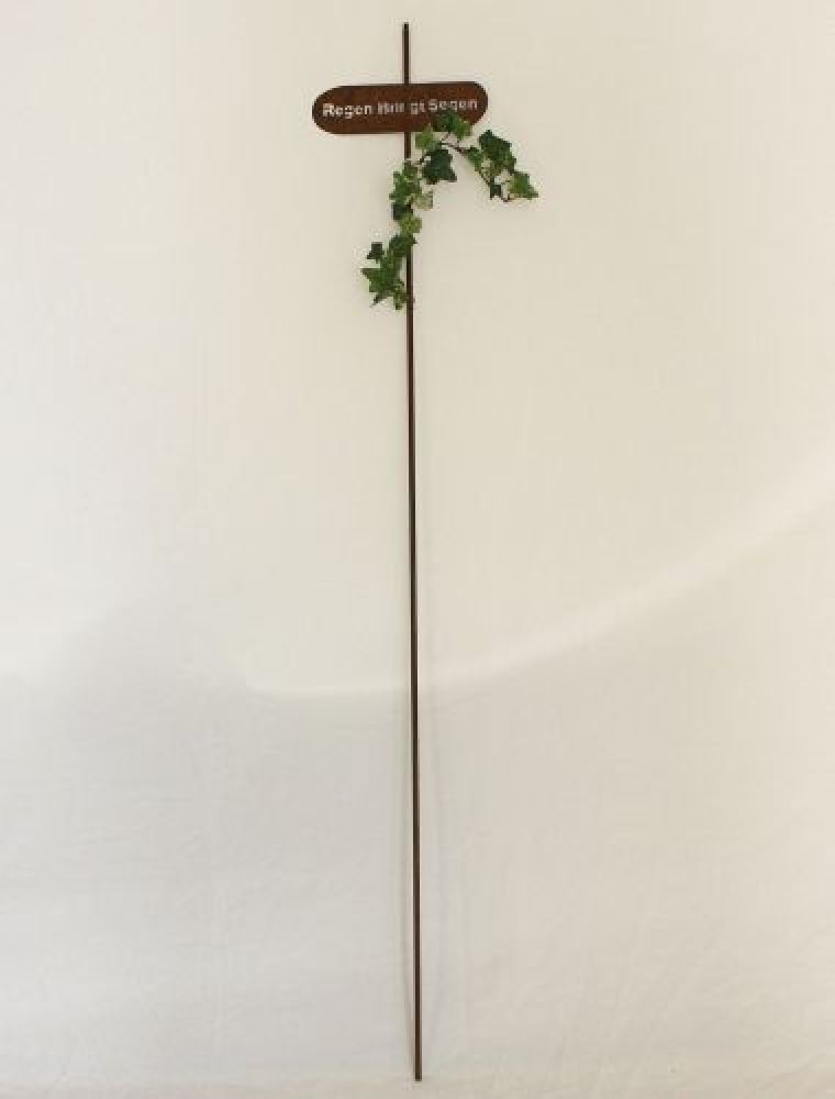 Rankhilfe Gartenstecker "Regen bringt Segen" H-120cm Kletterhilfe Stecker Metall