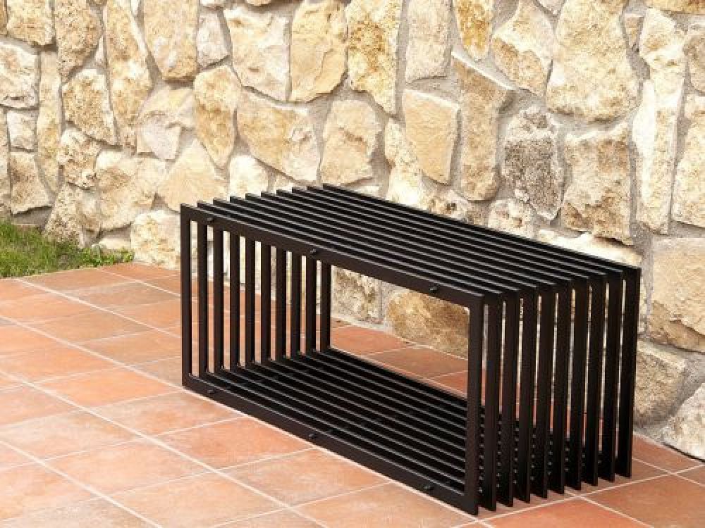 Firewood rack D-Stil Firewood stand 100cm Basket for firewood Shelf for firewood