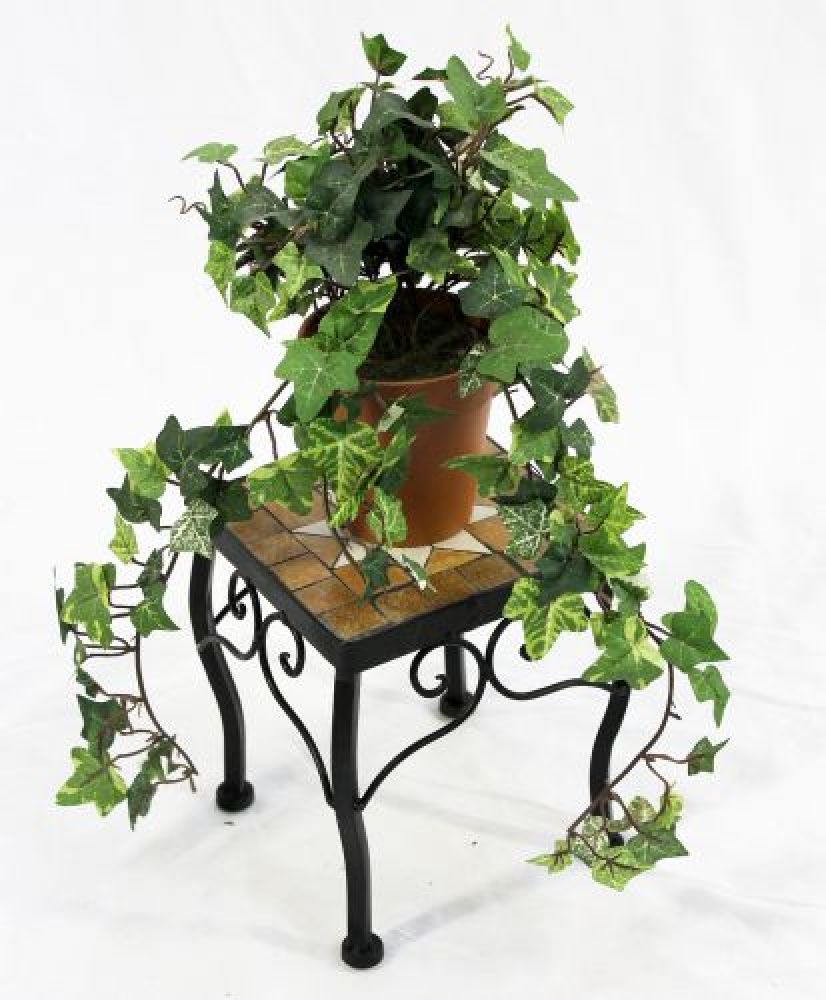 Blumenhocker Merano Mosaik 12015 Blumenständer 21cm Hocker Eckig Beistelltisch