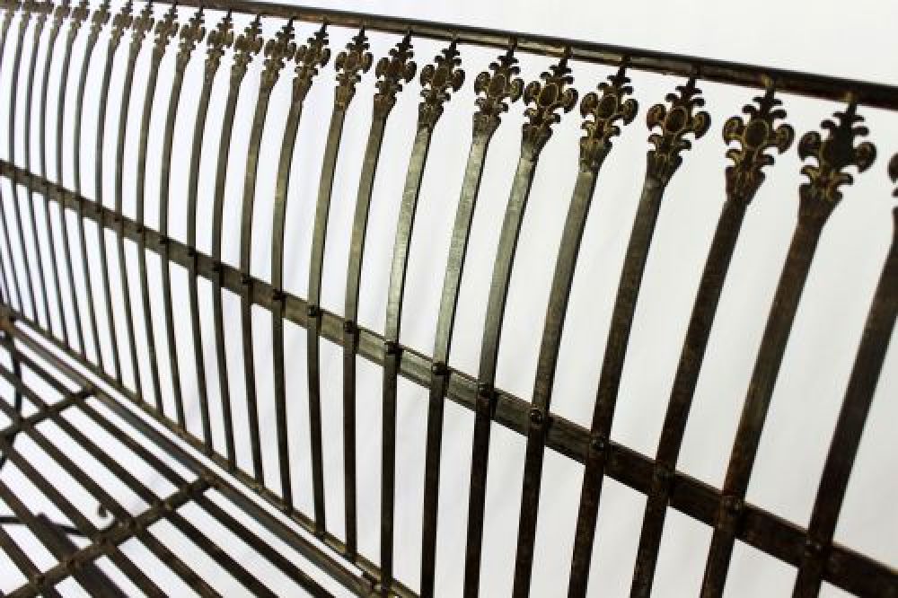 Bench "Finca" 063-JO 3-Seater made from metal Garden bench Seat Tree bench 153cm brown