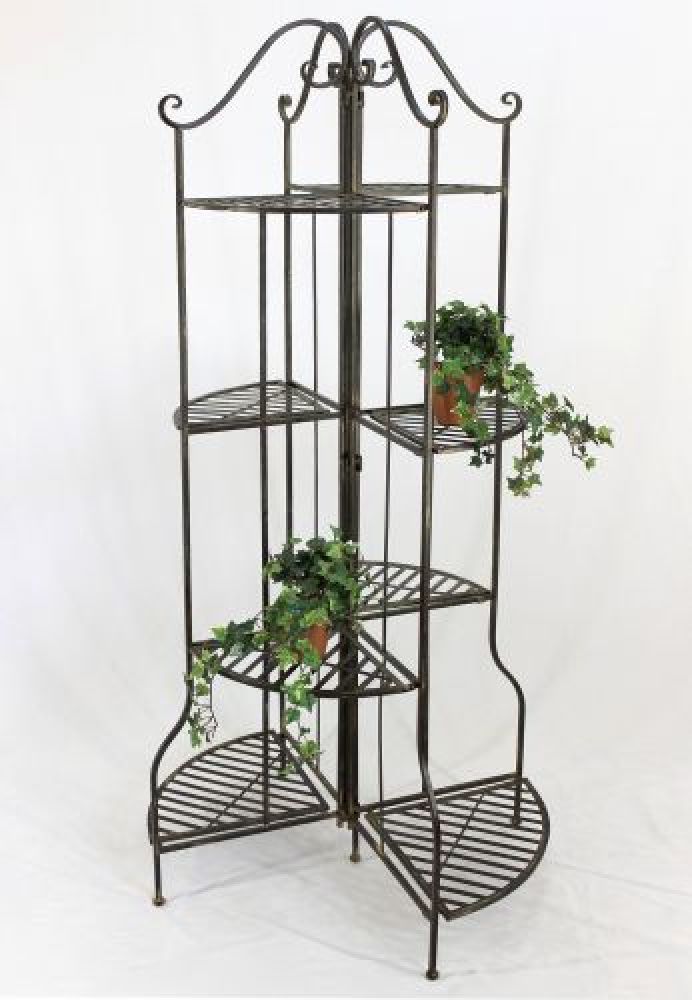 Flower stage 167cm Flower shelf 110243 Flower stand Plant stand Shelf brown